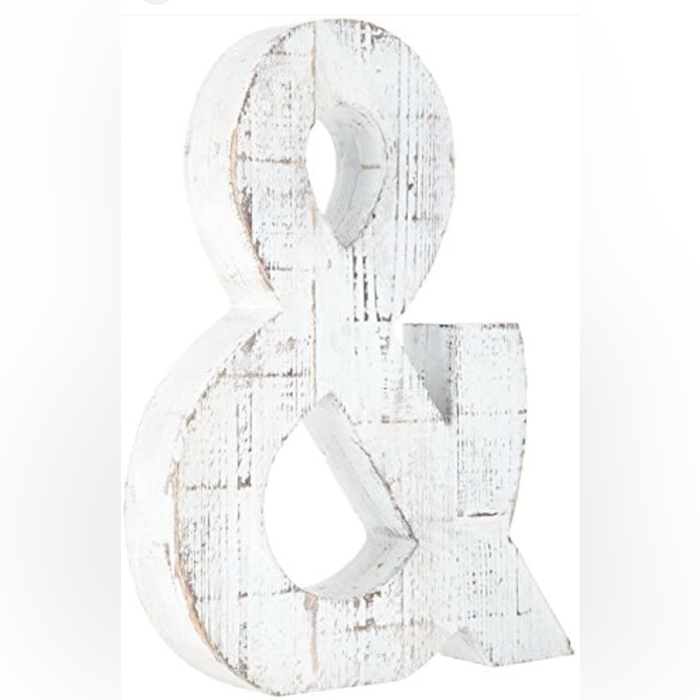 The & large wood letter
